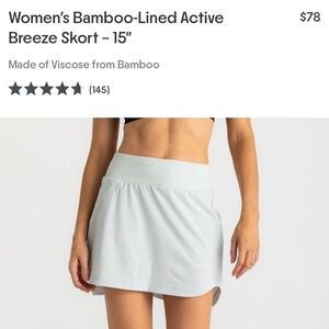 FreeFly Bamboo Lined Skort